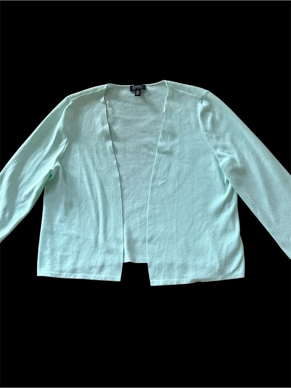 Jones New York Mint Green Open-Front Cardigan!